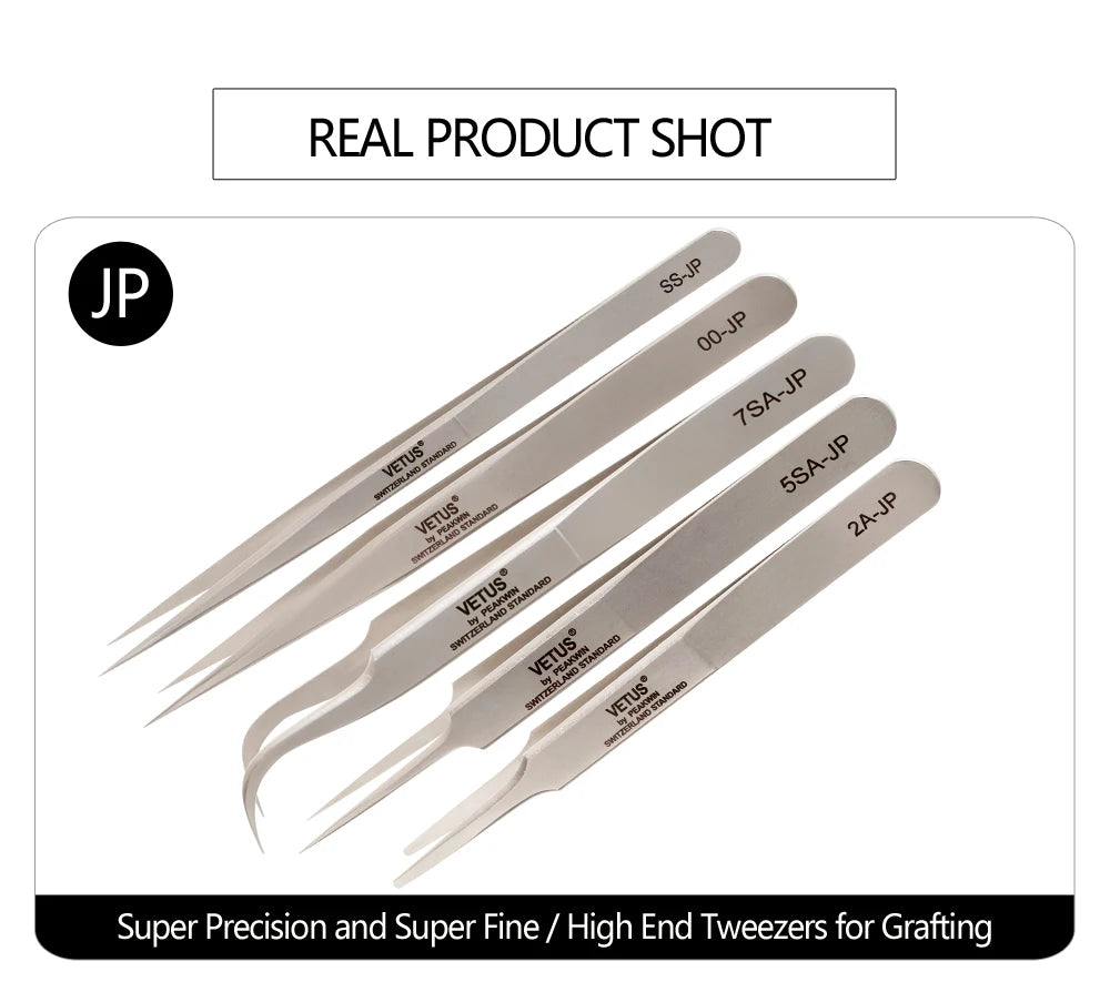 Makeup Professional Eyelash Tweezers 3D Volume Eyelash Extension Tweezer Fan Lash Eyebrow Tweezers VETUS Excellent Closure