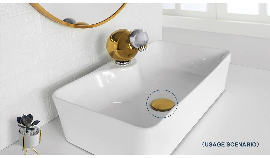 bonderis Pop Up Drain Matt Schwarz - Messing, ohne Überlauf