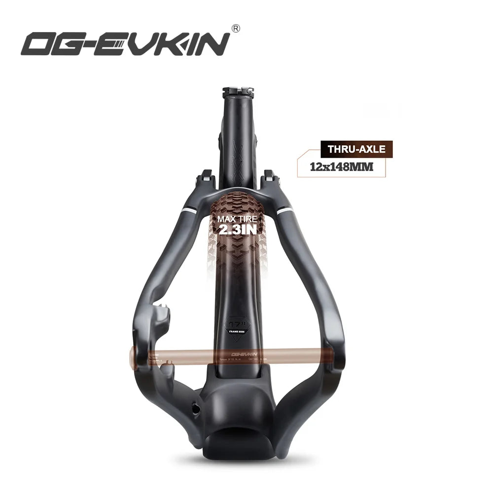 OG-EVKIN CF-080 2025 - Carbon Full Suspension MTB Rahmen - 12X148 Thru-Axle Boost 29er Professional Mountain Bike