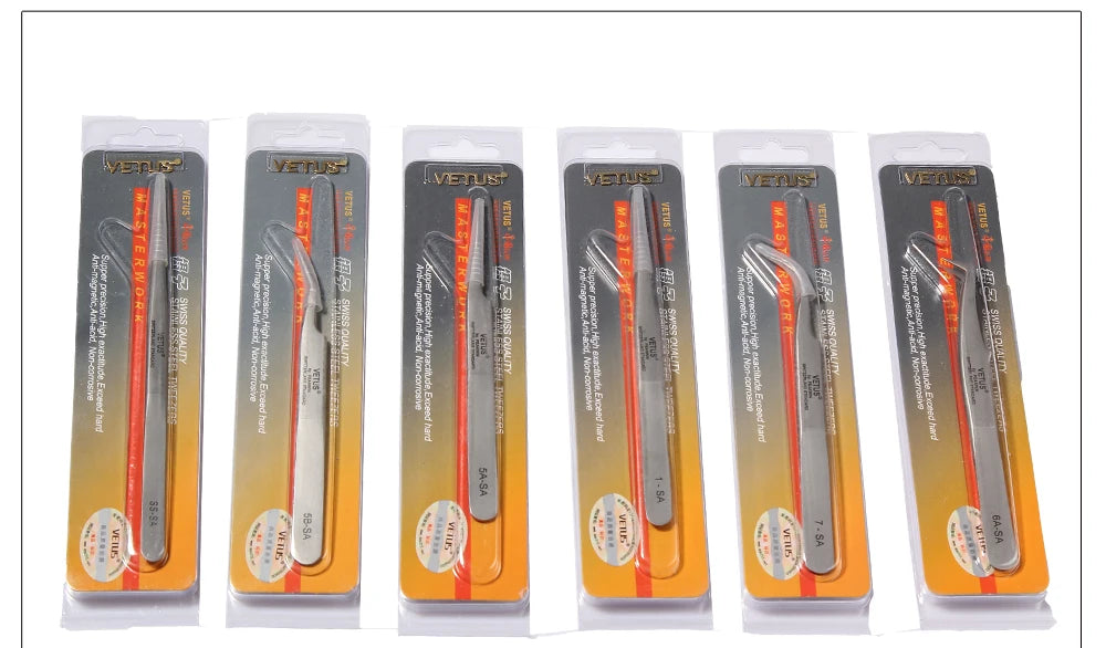 Makeup Professional Eyelash Tweezers 3D Volume Eyelash Extension Tweezer Fan Lash Eyebrow Tweezers VETUS Excellent Closure