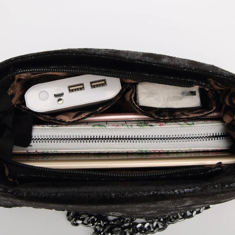 Fashion Chain Bag For Women Shoulder Crossbody Bag Casual Simple Ladies Solid Color Wild Handbag Clutch Bag Messenger Bag