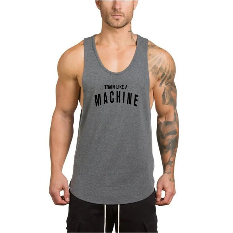 Muscleguys Marke Gym Kleidung 2025: Herren Bodybuilding Fitness Stringer Tank Top - Sportbekleidung Unterhemd Muskel Workout Singlets Baumwolle M-XXL