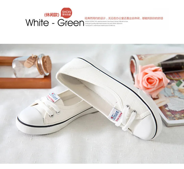 Women Shoes Fashion Comfortable Sports Sneakers Female Flats Trend Breathable Casual Canvas Shallow Shoes Women's Sneakersisd34