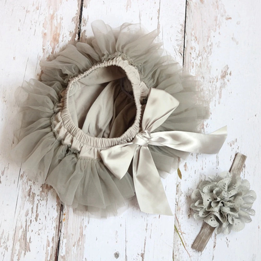 Baby-Tutu-Set 2025: Tulle-Bloomers Regenbogen-Rock - Newborn Fashion Collection