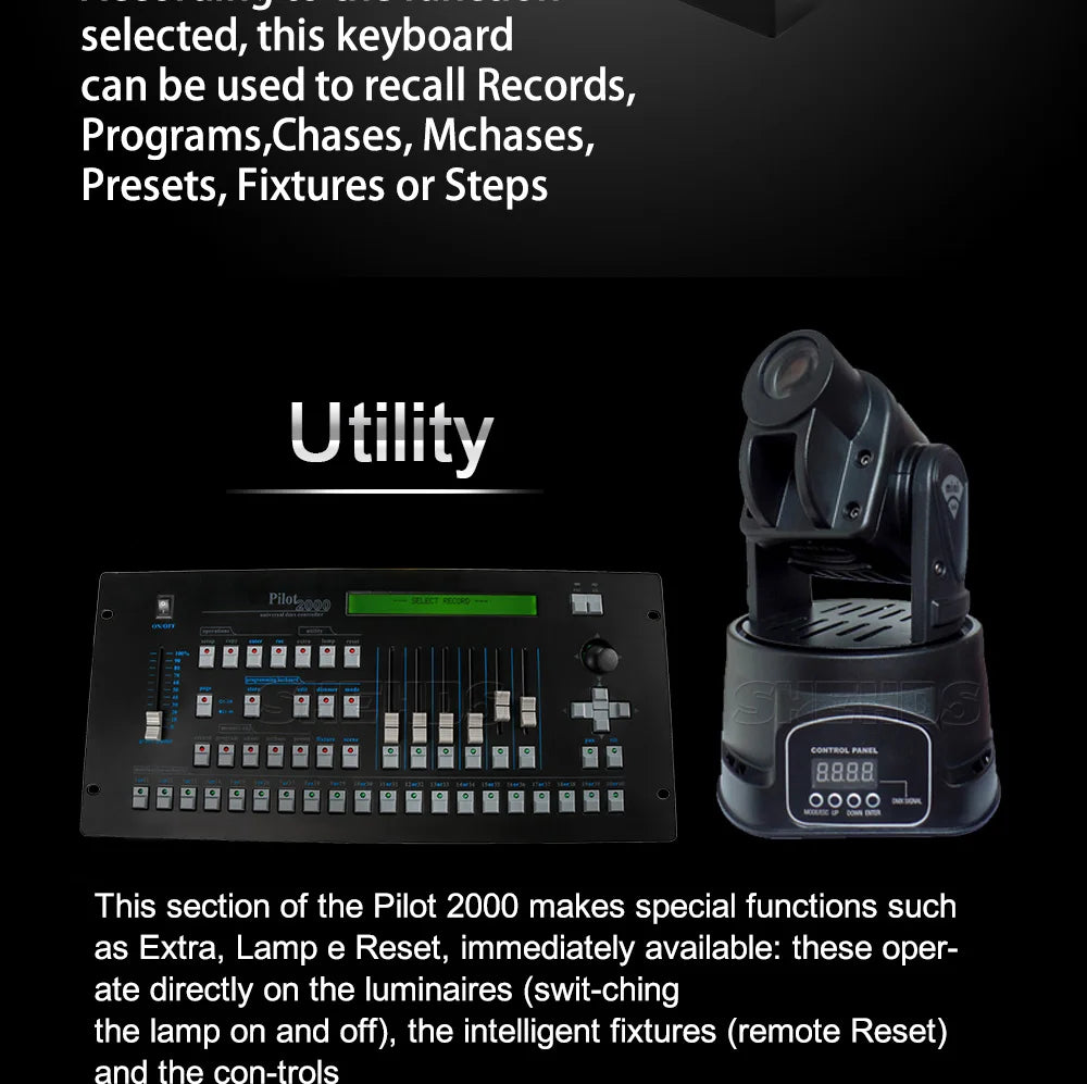 Controler DMX SHEHDS 1024/consolă 192 pentru iluminare Par, lumină cu cap mobil, standard internațional, DJ, discotecă, nunți, concerte