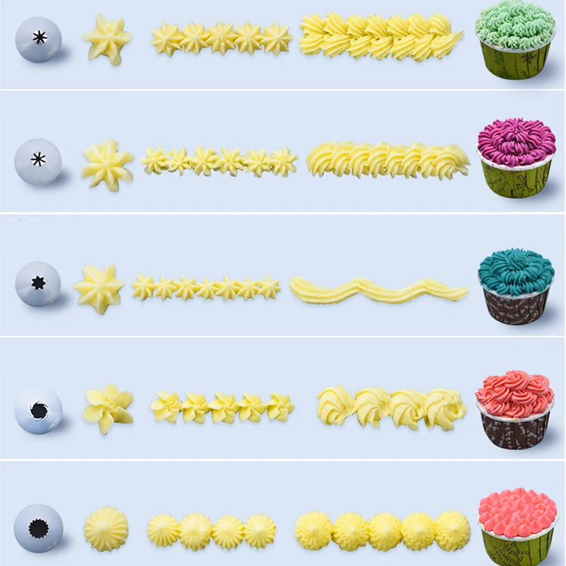 BCMJHWT Spritztüllen Set Silikon - 16 Stück 1 Beutel