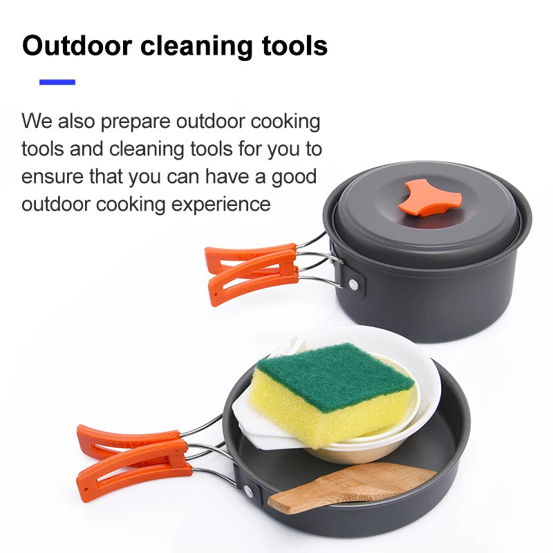Camping-Kochset 2025: Widesea Outdoor Cookware - Tableware Hiking Picnic Travel Equipment Collection