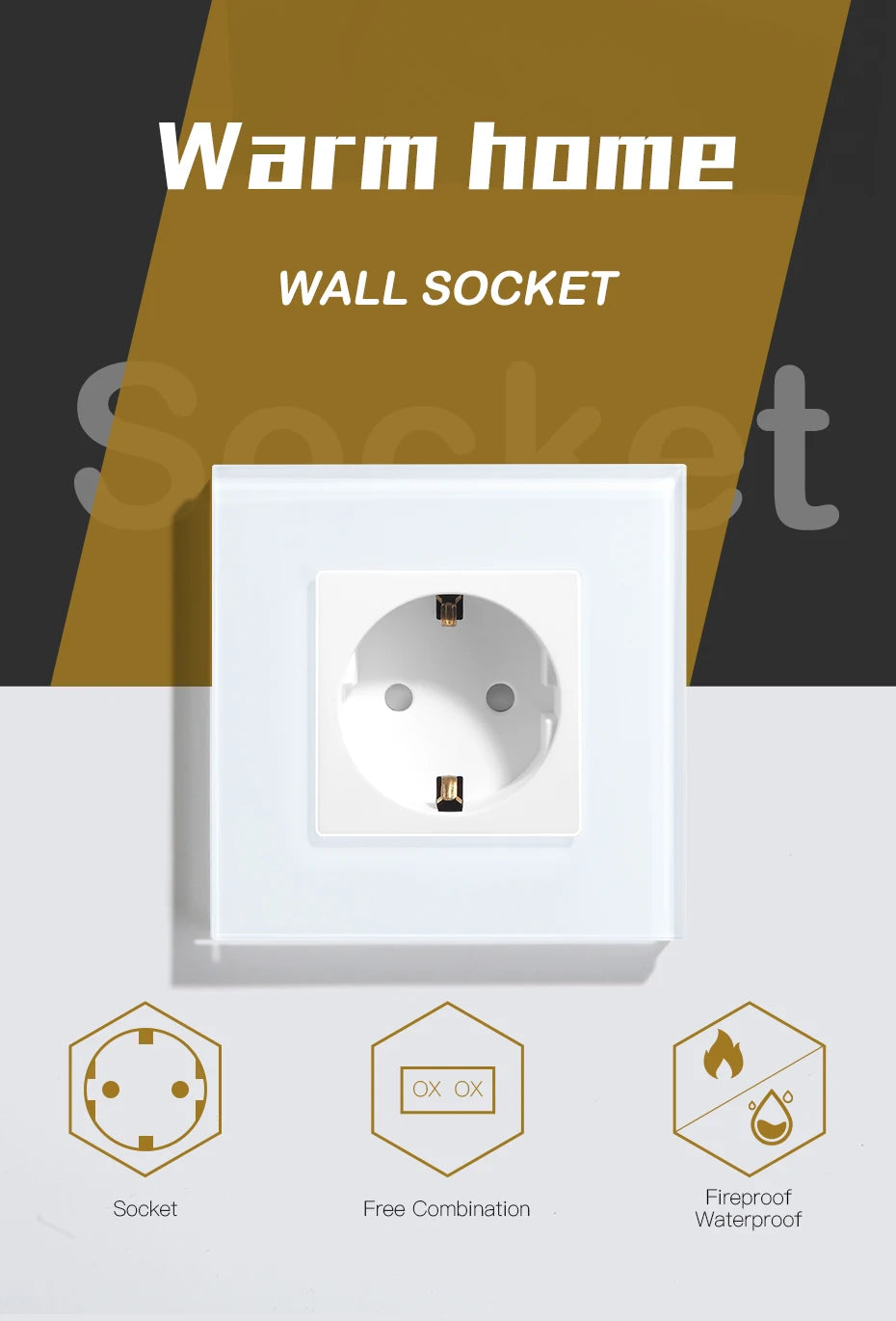 Priză de perete Bseed Europe Rusia 16A