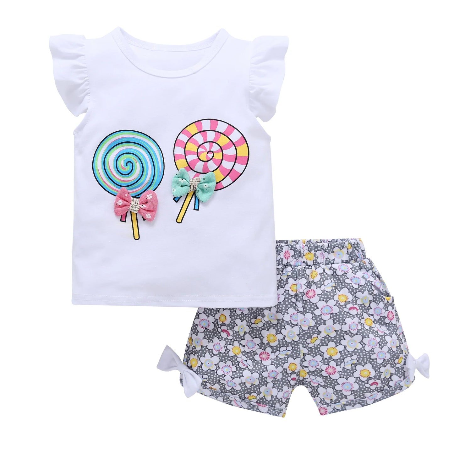 Set Cindy YoYo Lollipop fără mâneci - Bumbac, 2 piese, 1-3 ani