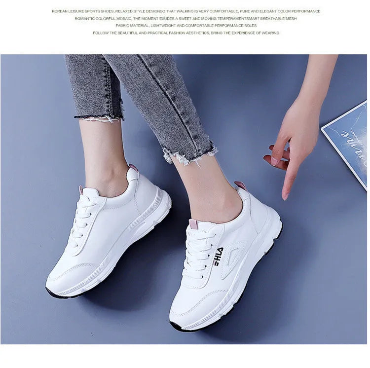 White Shoes for Women Sneakers 2024 Breathable Women's Sports Shoes Outdoor Walking Flats Woman Spring Casual Shoe Lady Sneaker