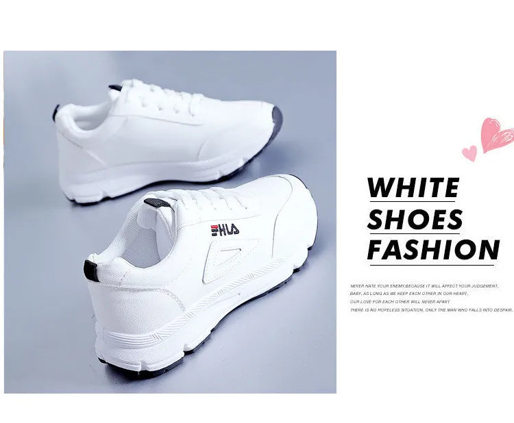 White Shoes for Women Sneakers 2024 Breathable Women's Sports Shoes Outdoor Walking Flats Woman Spring Casual Shoe Lady Sneaker