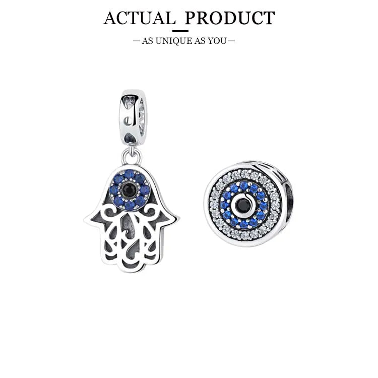 Sterling Silber Anhänger: WOSTU 925 DIY Armband Charms AAA Cubic Zirkonia - Haustier Kamera Biene Kaffee Marienkäfer Perlen Original 1.9g