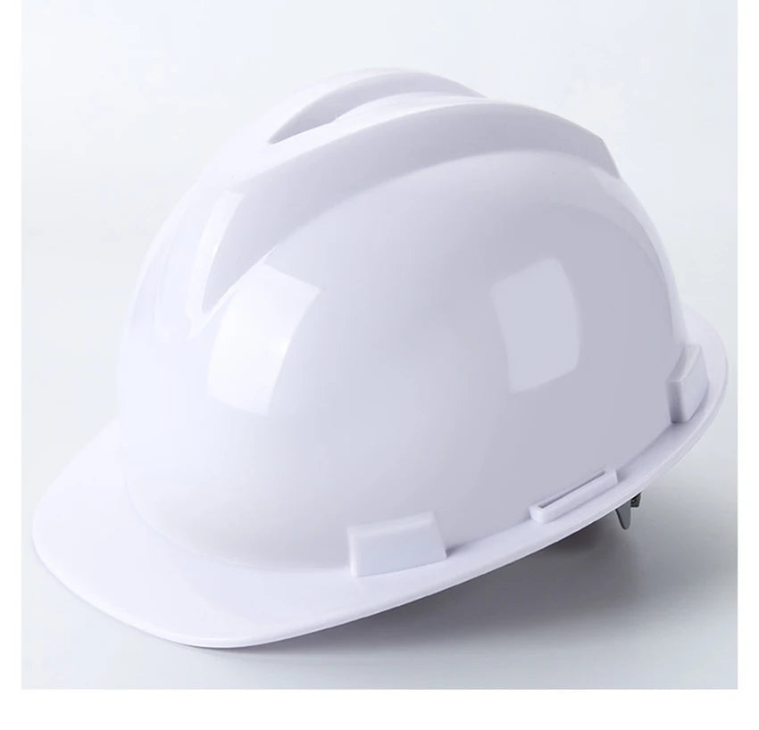 Worker Construction Site Protective Cap ABS Hard Hat V Shaped Adjustable Size Rotary Knob Safety Helmet