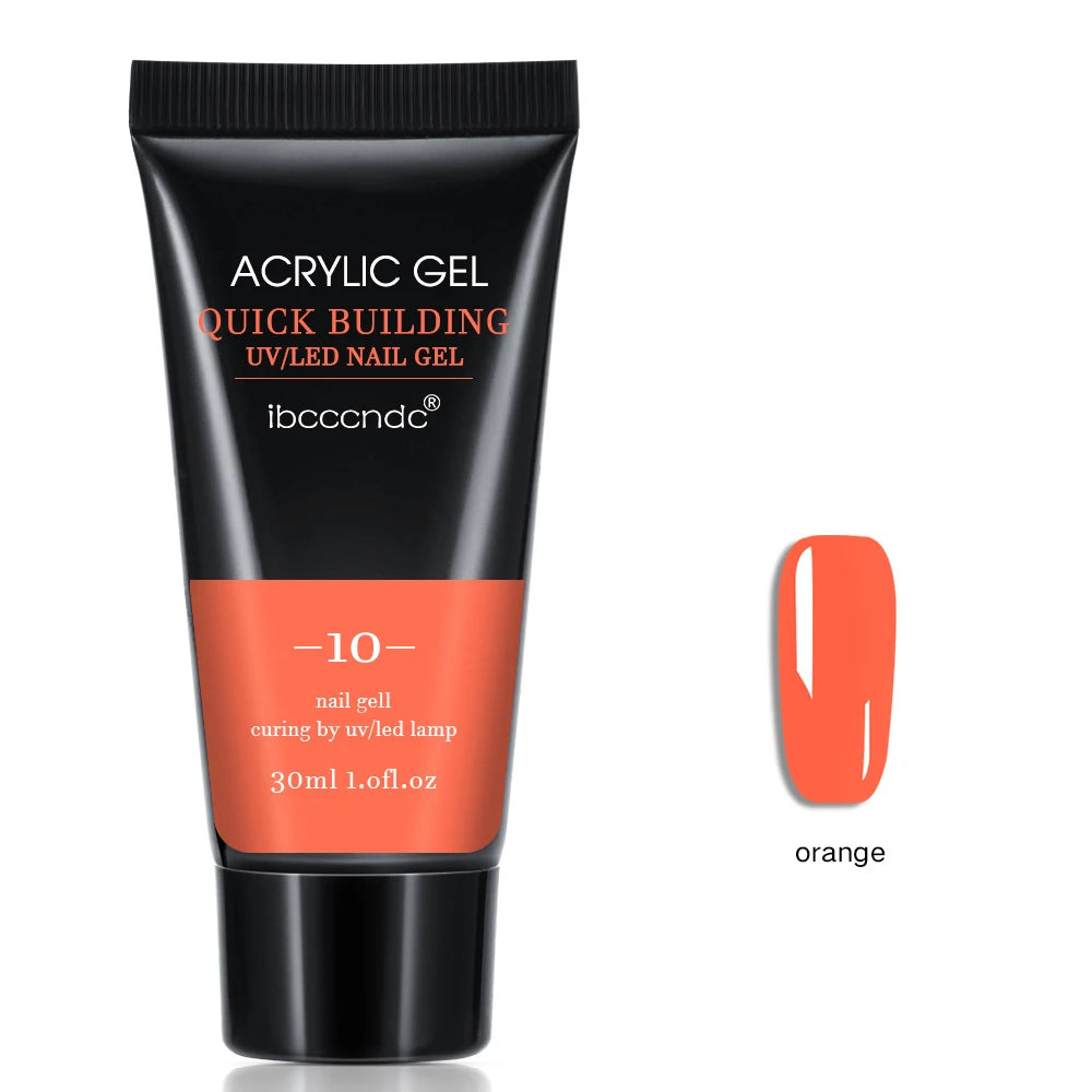 Gel de unghii 2025: 30ml acrilic dur, transparent - Colecție UV LED