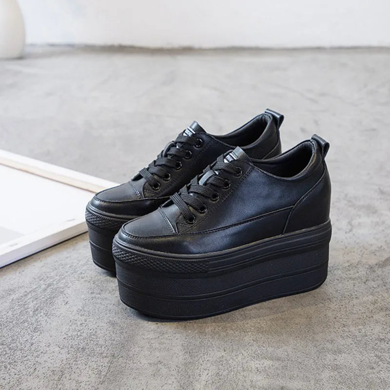 White Luxury Designer Sneakers On Platform Sports Shoes For Women 2025 New Fashion Thick Bottom Wedding Shoes High Heel 11cm