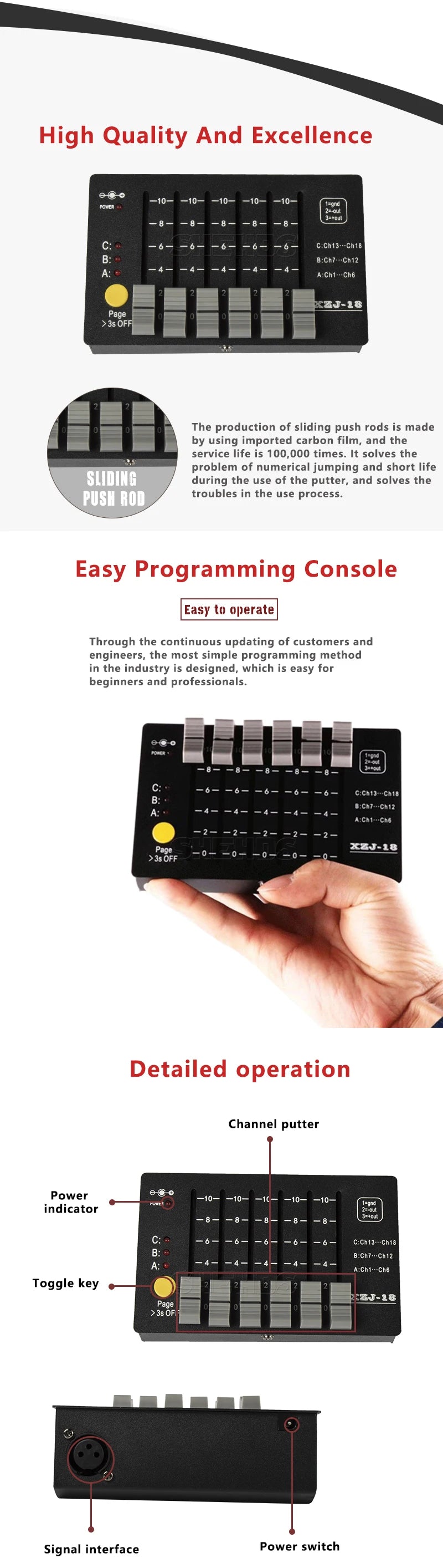 Controler DMX SHEHDS 1024/consolă 192 pentru iluminare Par, lumină cu cap mobil, standard internațional, DJ, discotecă, nunți, concerte