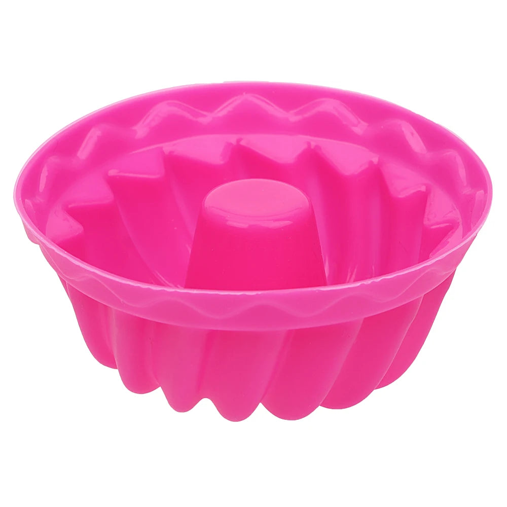 HILIFE Silicone Pudding Cupcake Muffin Donut Mold Non-Stick Baking Jelly Mould 12pcs/set Thread Shape