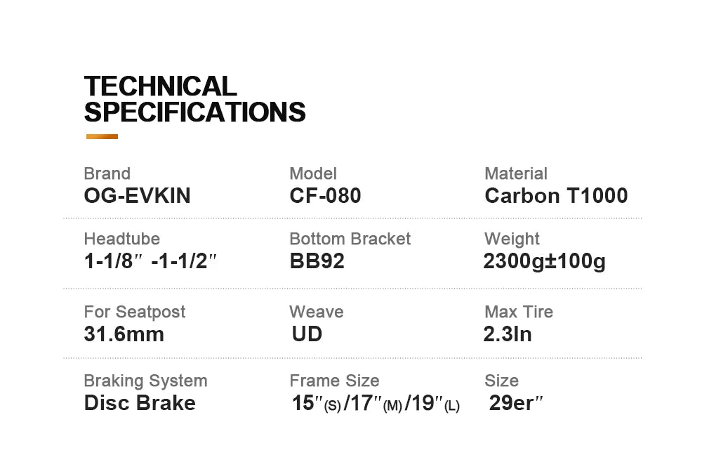 OG-EVKIN CF-080 2025 - Carbon Full Suspension MTB Rahmen - 12X148 Thru-Axle Boost 29er Professional Mountain Bike