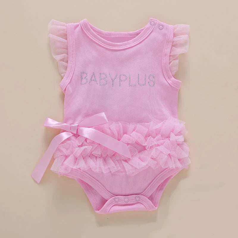 Body de vară pentru nou-născuți, rochie de prințesă pentru fete, botez, rochie de petrecere pentru nuntă, 0-3, 3-6, 6-9 luni, body