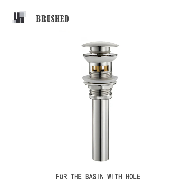 bonderis Pop Up Drain Matt Schwarz - Messing, ohne Überlauf