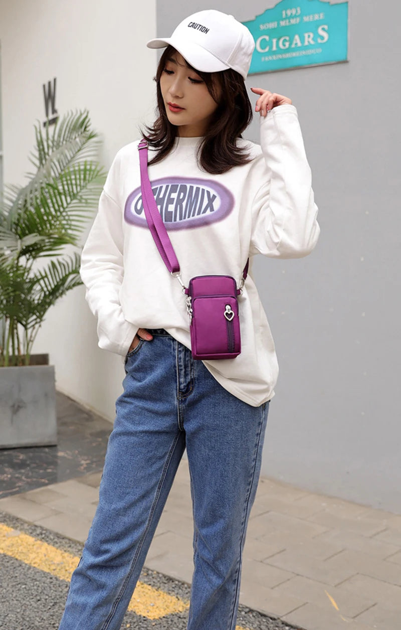 Umhängetasche 2025: Crossbody Bags Women Waterproof - Nylon Multifunction Casual Mobile Phone Sports Collection