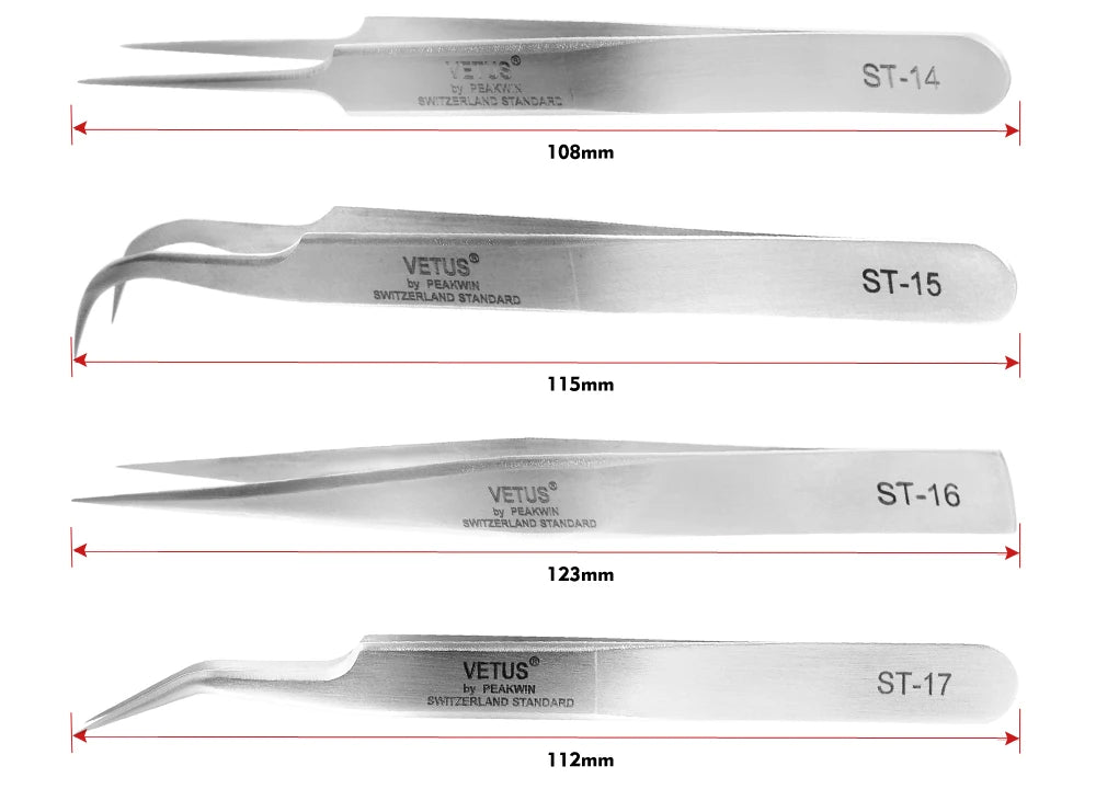 Makeup Professional Eyelash Tweezers 3D Volume Eyelash Extension Tweezer Fan Lash Eyebrow Tweezers VETUS Excellent Closure