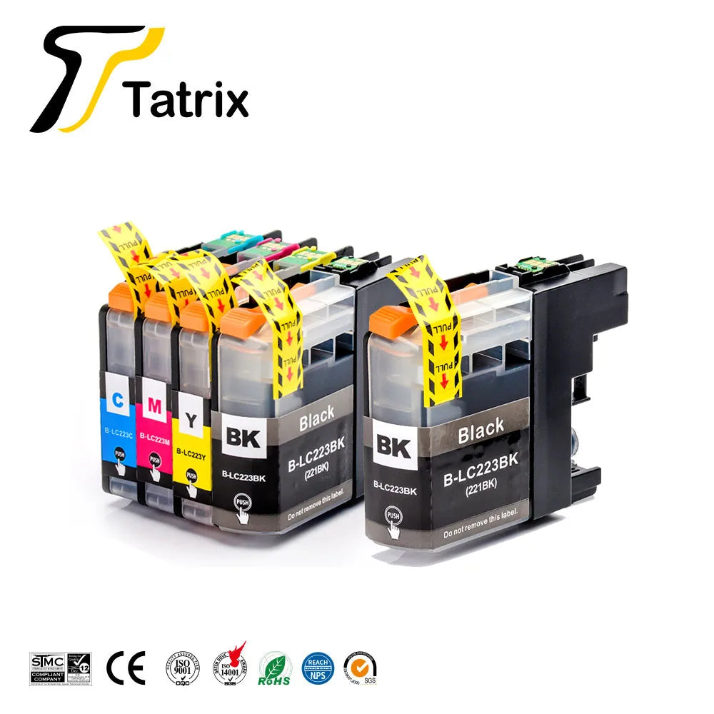 Tatrix With Chip LC223 LC221 Compatible Ink Cartridge For Brother MFC-J4420DW/J4620DW/J4625DW/J480DW/J680DW/J880DW Printer