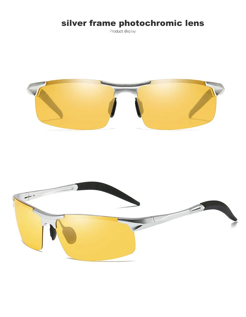 Ochelari de soare fotocromatici din aluminiu și magnesiu