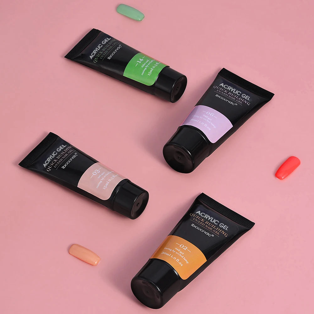 Gel de unghii 2025: 30ml acrilic dur, transparent - Colecție UV LED