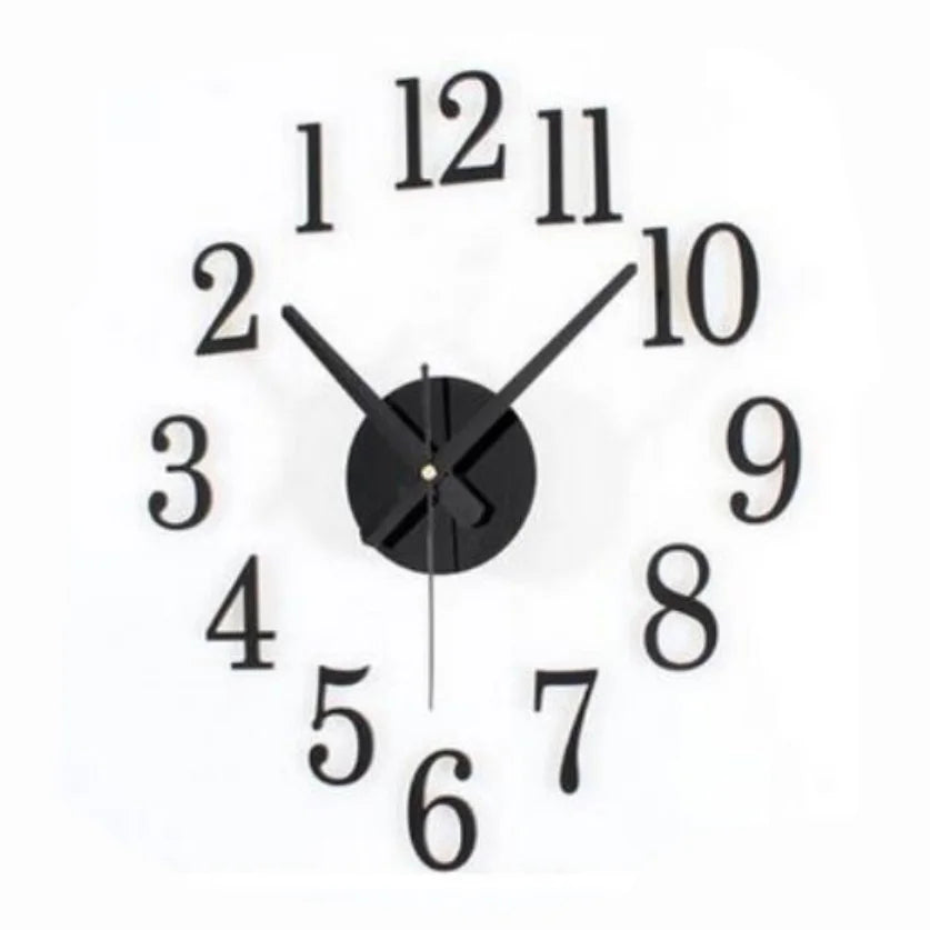 Retro DIY digital decorative wall clock wall stickers clockwise fashion watches creative cute Reversing Times Backflow Left move