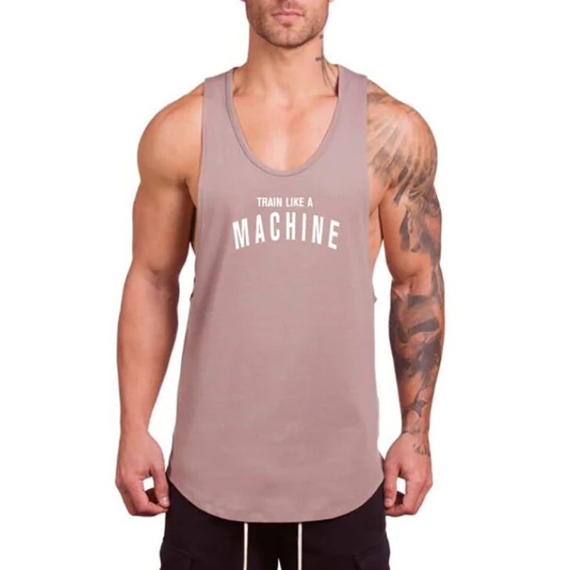 Muscleguys Marke Gym Kleidung 2025: Herren Bodybuilding Fitness Stringer Tank Top - Sportbekleidung Unterhemd Muskel Workout Singlets Baumwolle M-XXL