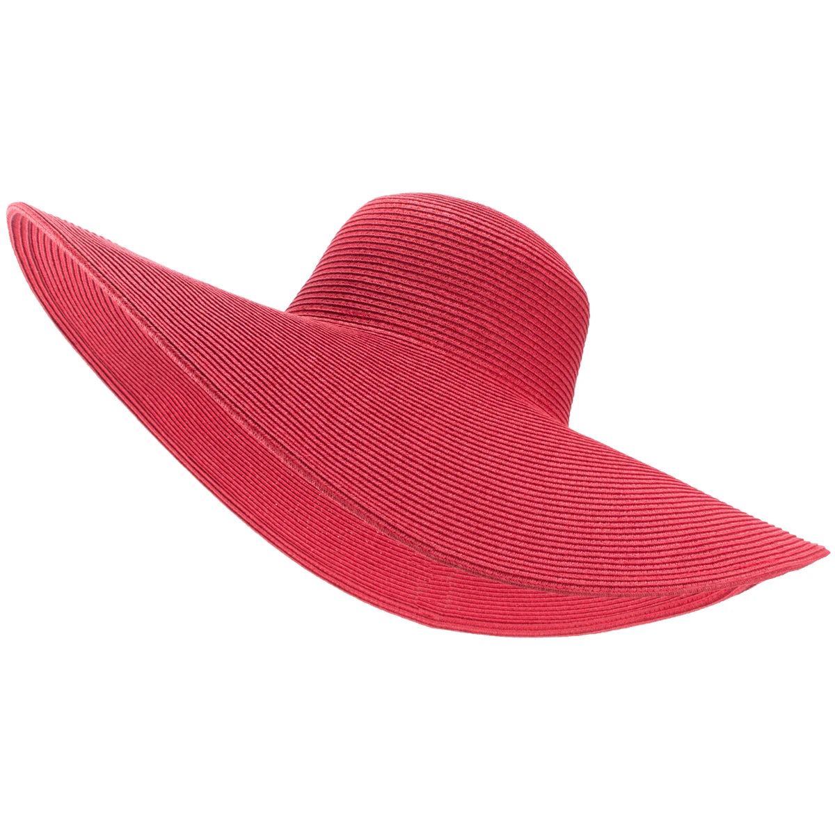 Lawliet 7.1''/18cm Faltbar Übergroß Riesig Breite Krempe Sonne Strand Stroh Hüte Hochzeit Damen Floppy Party Elegant A330