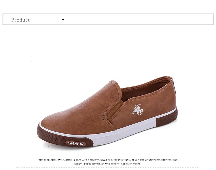 Pantofi sport respirabili pentru bărbați 2025 - Mocasini din piele PU, fără slip-on, la modă - Pantofi de vară de înaltă calitate