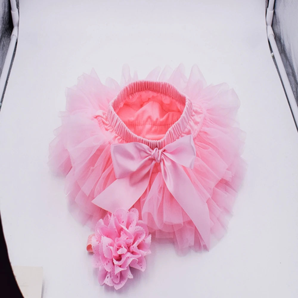 Baby-Tutu-Set 2025: Tulle-Bloomers Regenbogen-Rock - Newborn Fashion Collection