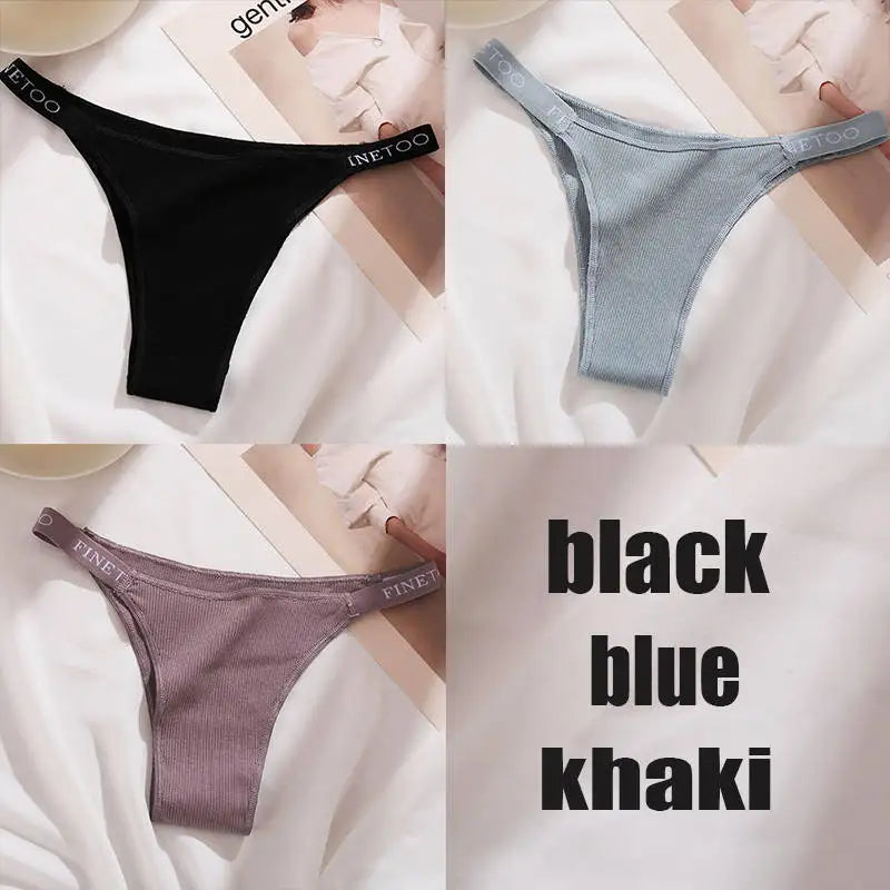 finetoo Damen Slips 2025 - 3er-Set Baumwoll-Panties einfarbig & komfortabel