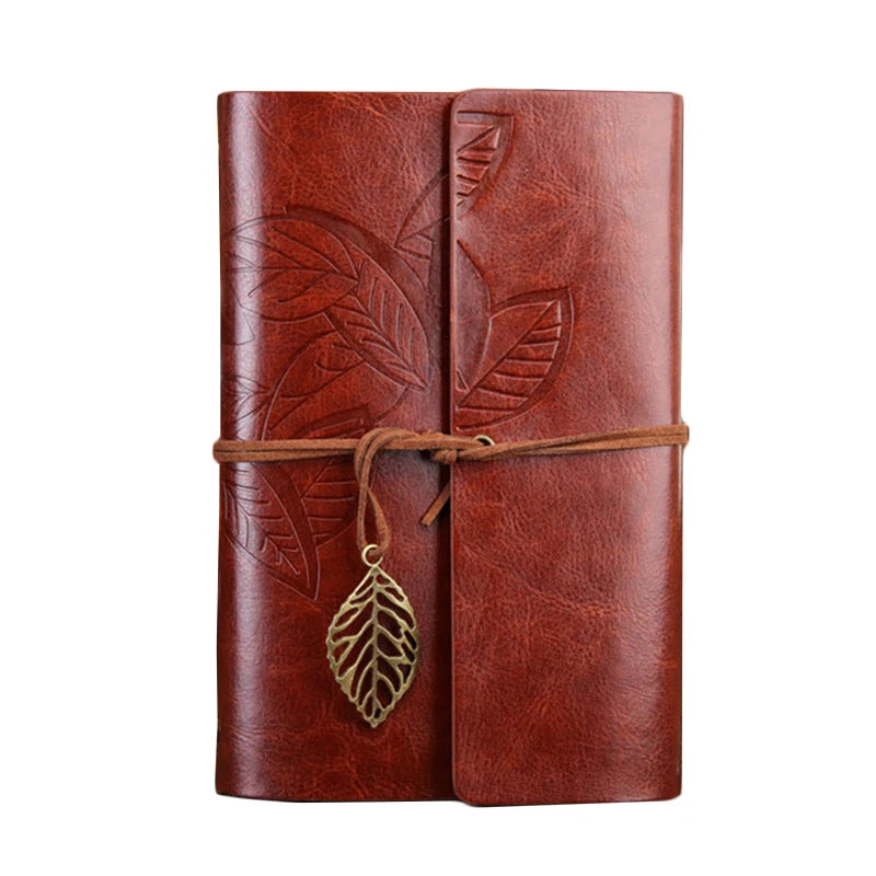 PU Leder Spiral Notizbuch 2025 - 160 Seiten Replaceable Journal Planner Schule