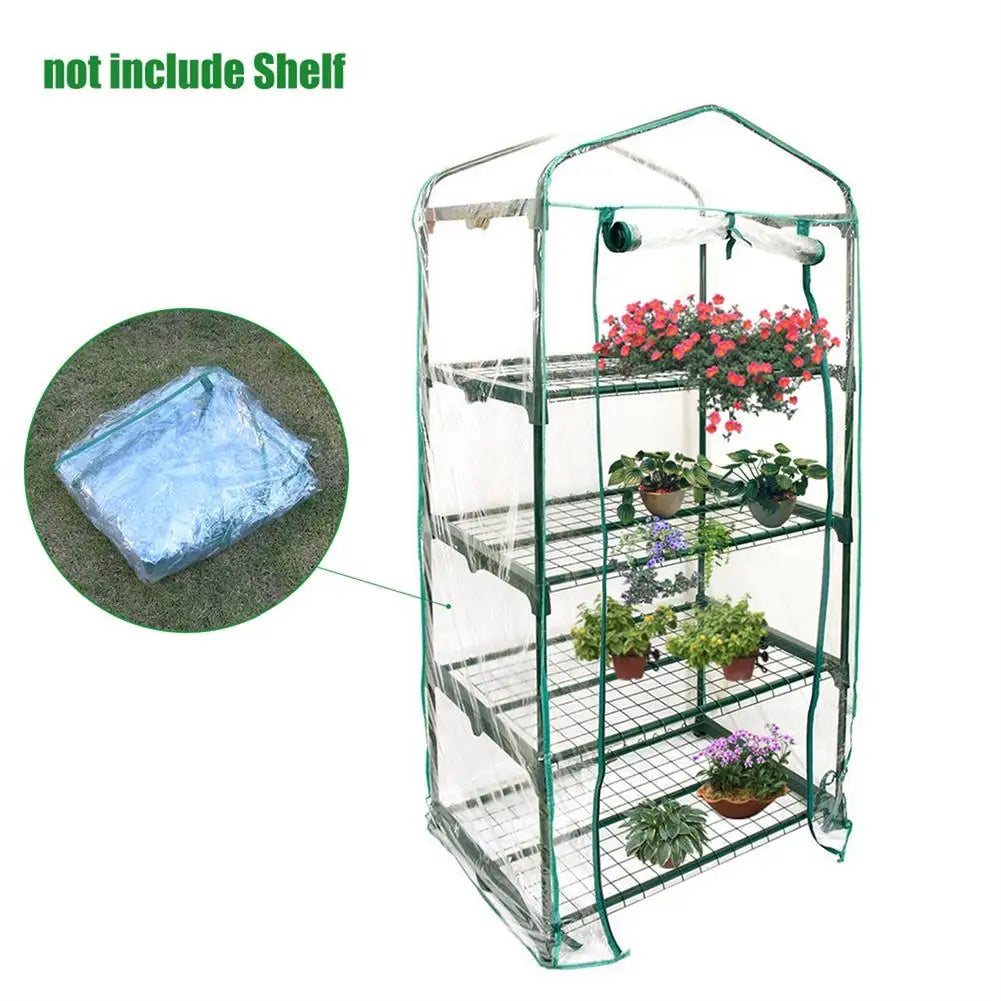 Garden House Mini Portable Garden Green House Warm Greenhouse Flower Plants Gardening Outdoor Greenhouse Cover (no Iron Shelf)