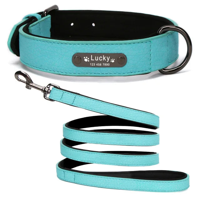 Anpassen Luxus Große Kleine Big Hund Halsband Leder Personalisiert, Breit Leder Personalisiert Halsband für Hunde Name Graviert