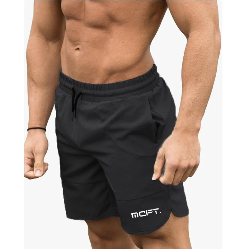 Marke Sommer Herren Slim Fit Shorts Wadenlang Fitness Bodybuilding Mode Casual Gyms Sportbekleidung Jogger Workout Kurze Hosen