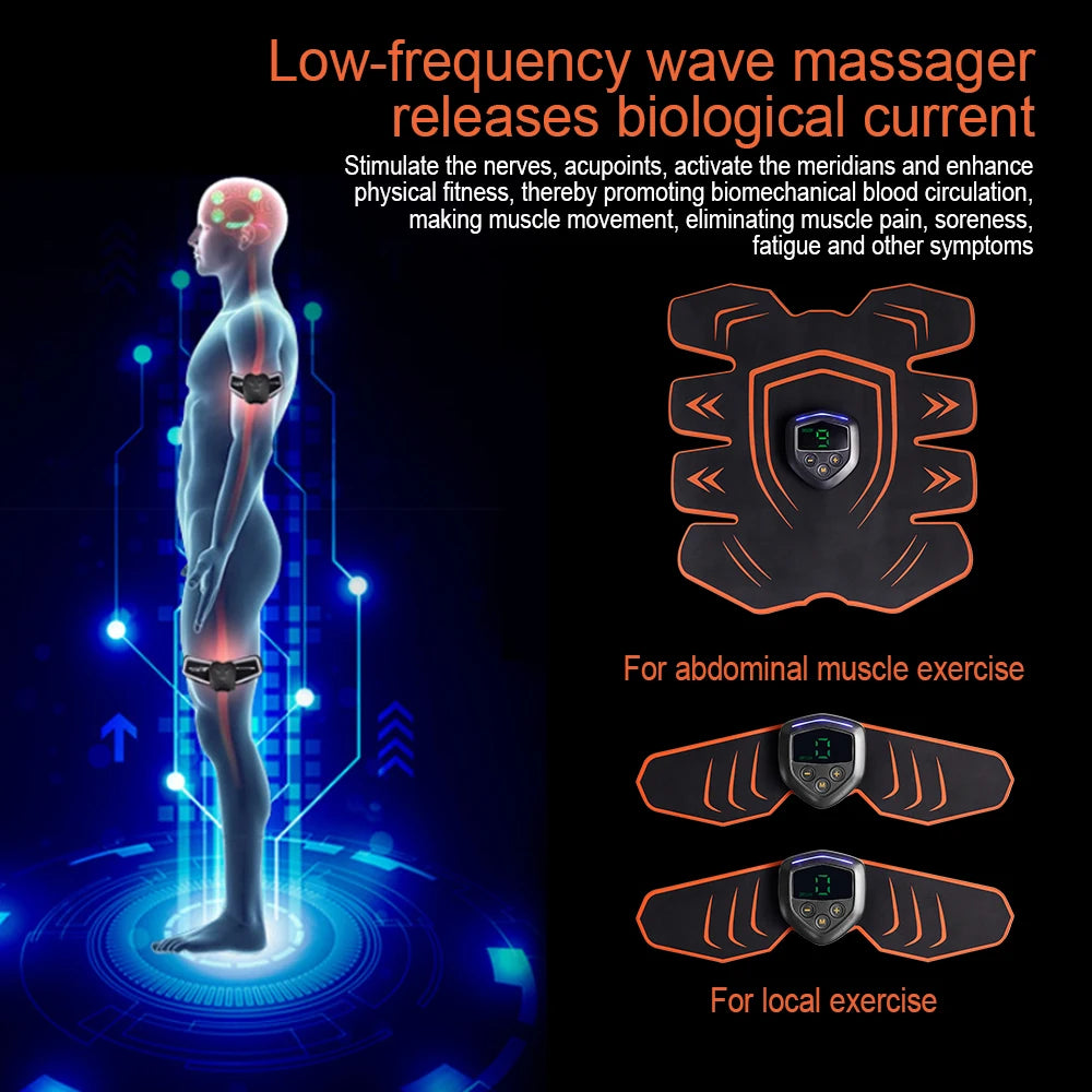 Electric Muscle Stimulator EMS Abdominal Hip Trainer Fitness Training Home Gym Body Slimming Waist Trainer Loss Massager