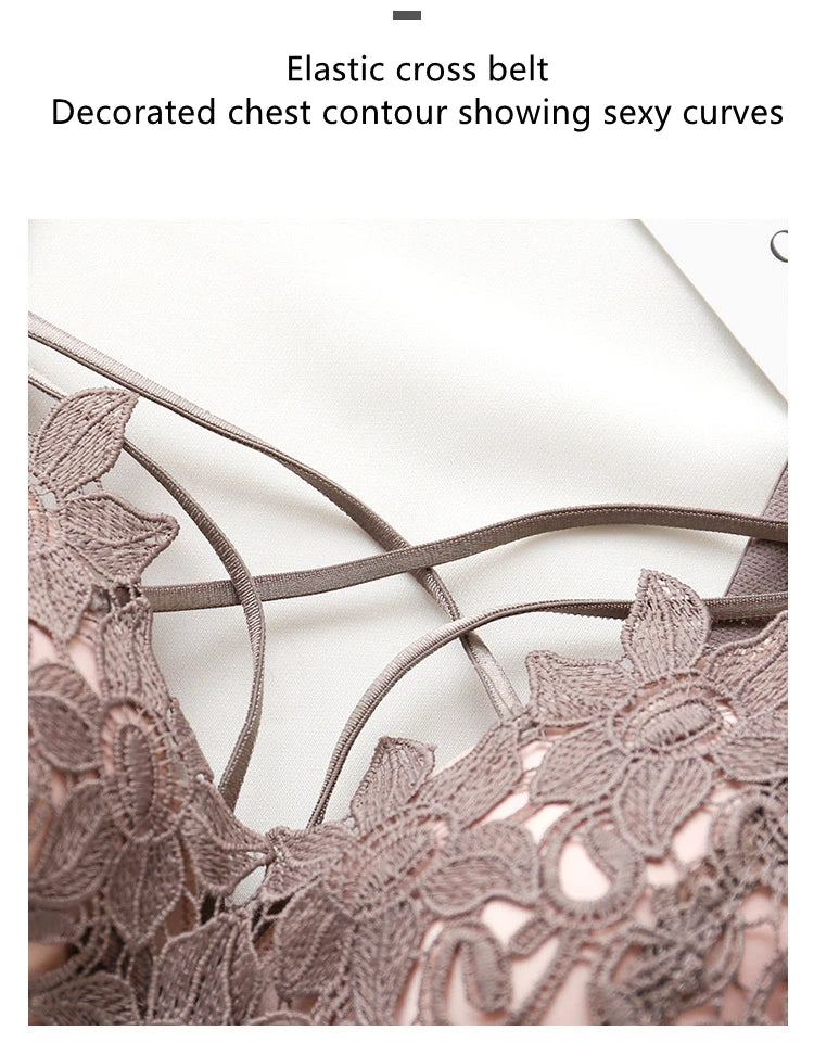 BH-Set 2025: elegant Spitzen-BH Damen Unterwäsche-Set Ohne Bügel Push Up Bralette - Nahtlos Atmungsaktiv Spitze Lingerie Schlaf-Unterwäsche