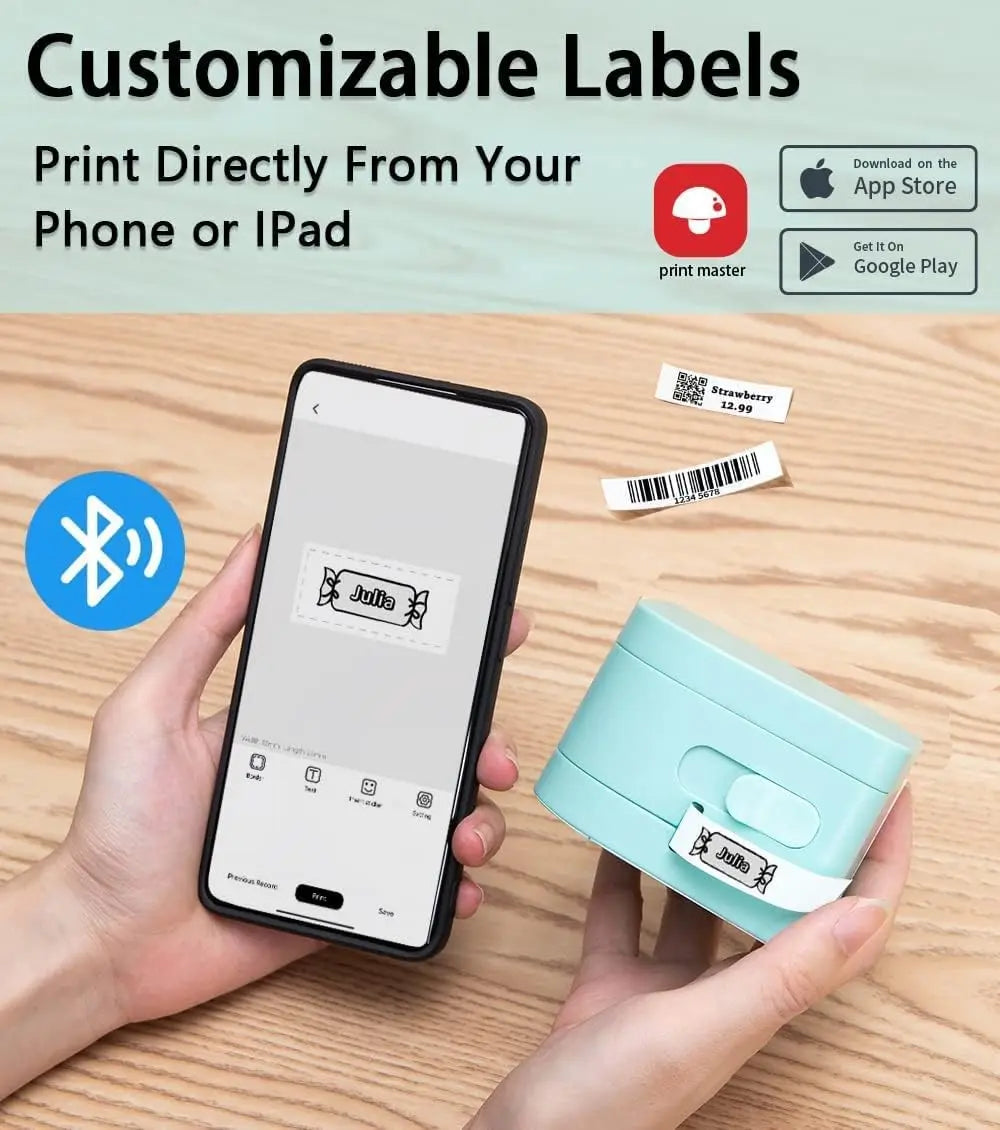 Etikettendrucker 2025: Transfer Printing Machine Phomemo P12&P12 Pro Mini Thermal Portable Printer Ribbon Tapes Label Sticker Bluetooth Label Printer Collection