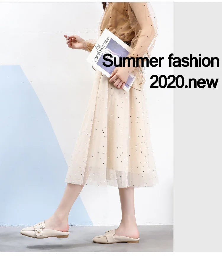 Damen Slipper 2025 - Mode Leder Loafer Ohne Absatz - Slip-On Sommer Outdoor Leichte Walking Schuhe