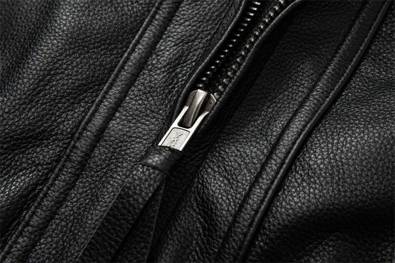 BikerX Milano Lederjacke Vintage Biker - Rindsleder L