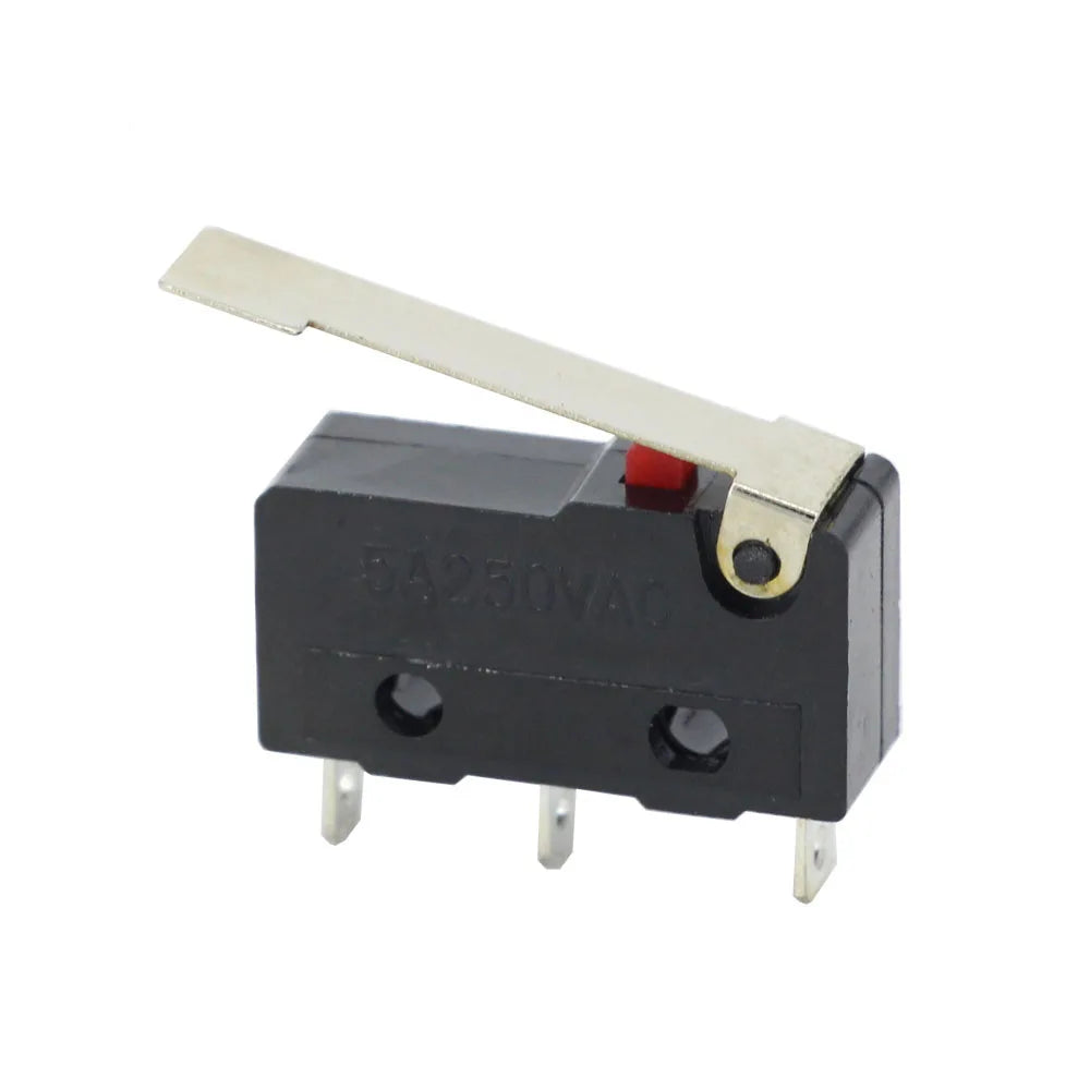 10x Mikroschalter KW11-3Z 5A 250V - Mini Endschalter NO/NC mit Rollenhebel