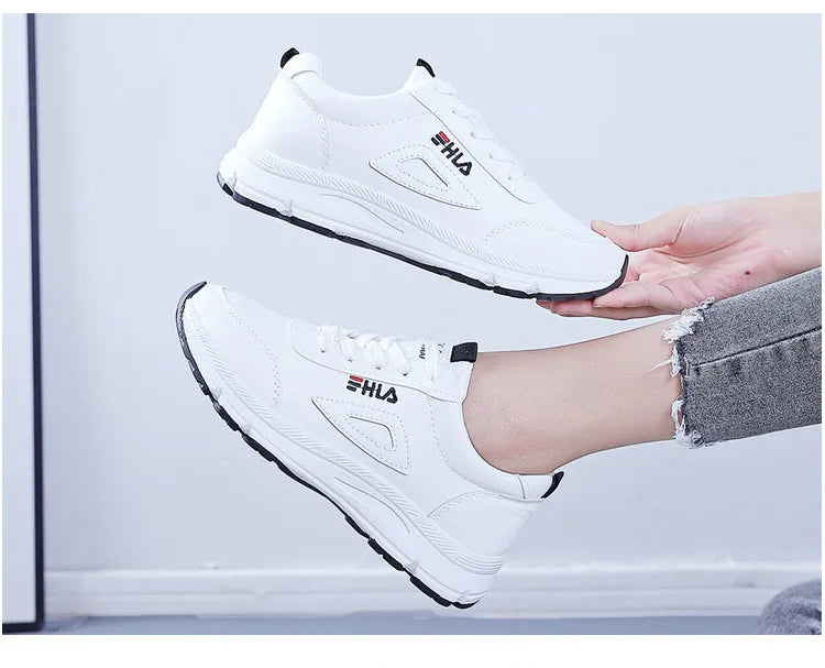 White Shoes for Women Sneakers 2024 Breathable Women's Sports Shoes Outdoor Walking Flats Woman Spring Casual Shoe Lady Sneaker