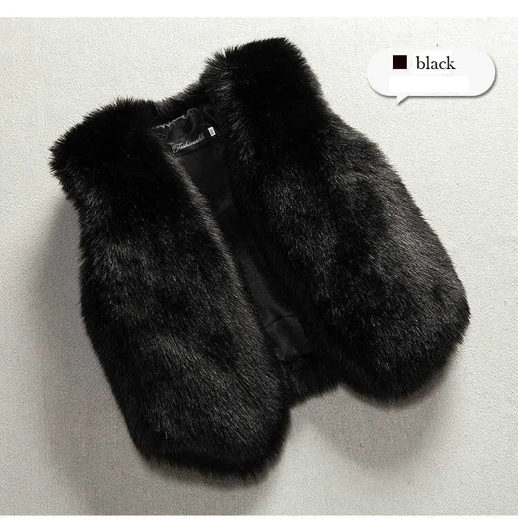 OLEKID Weste Faux-Fur - Größe 4-6Y, Baumwolle, Regular