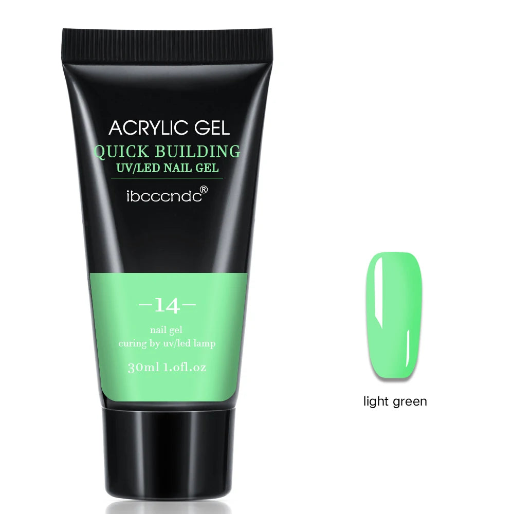Gel de unghii 2025: 30ml acrilic dur, transparent - Colecție UV LED