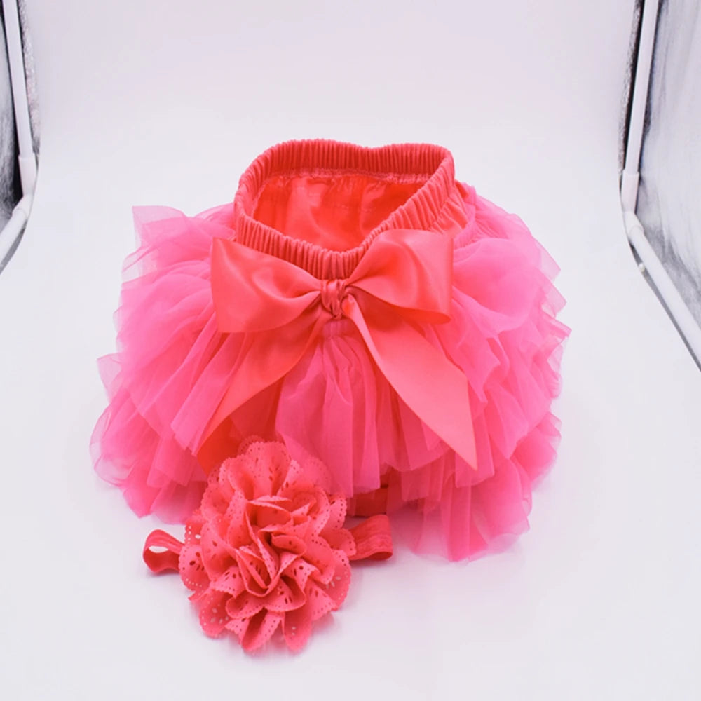 Baby-Tutu-Set 2025: Tulle-Bloomers Regenbogen-Rock - Newborn Fashion Collection