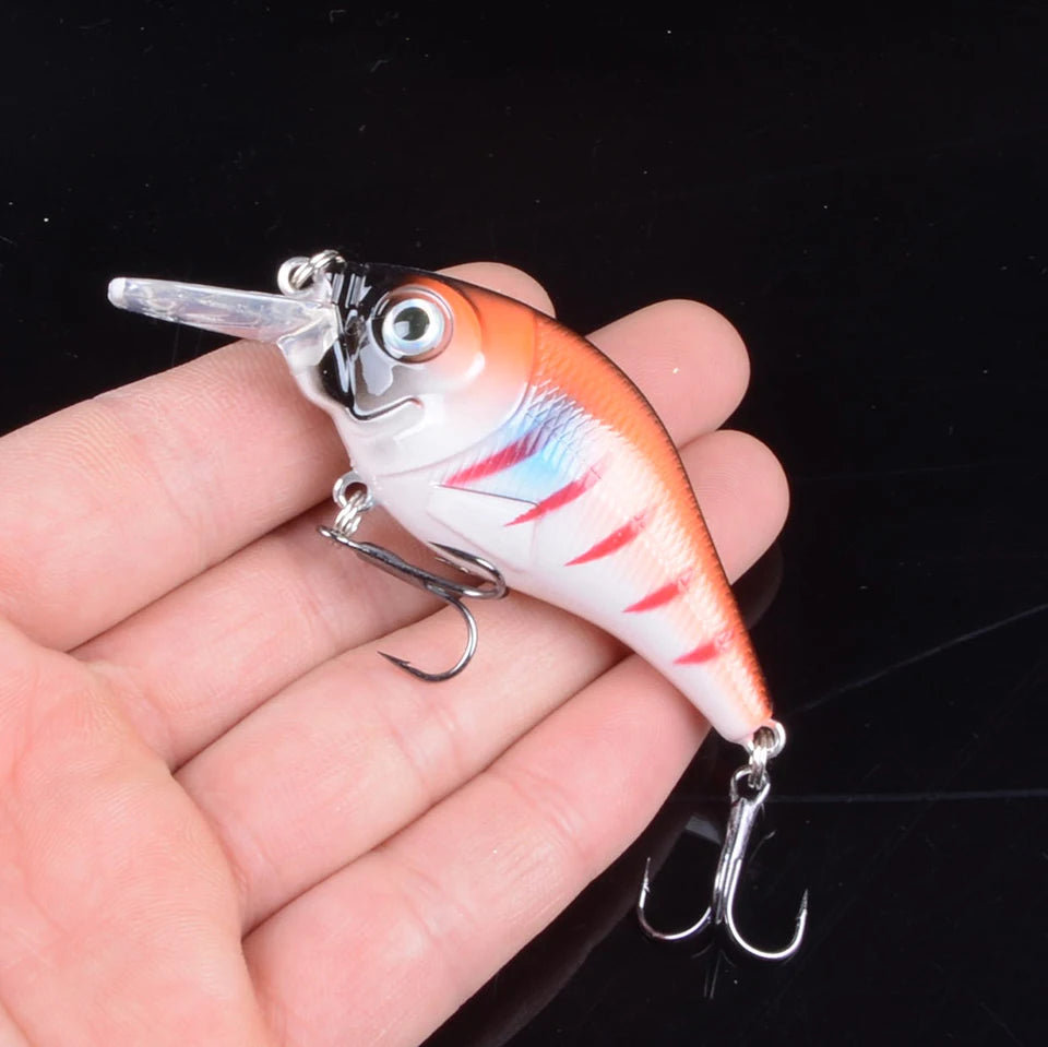 TQEXSZ Minnow Sinkend - 7,5cm 10,2g 3D Augen Wobbler